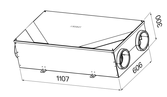 Dimenzije Centralni rekuperator AIROBOT L